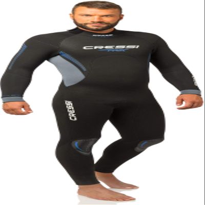 Cressi Fast 7 mm Monopiece Wetsuits, Black/Blue, 7 mm, S