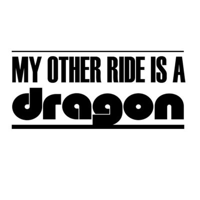Custom Brother - My Other Ride is A Dragon Car Laptop Wall Sticker o86