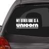 Custom Brother - My Other Ride is A Unicorn Car Laptop Wall Sticker m24 view 1