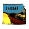 Kansas State Outline Hat Tac or Lapel Pin view 1
