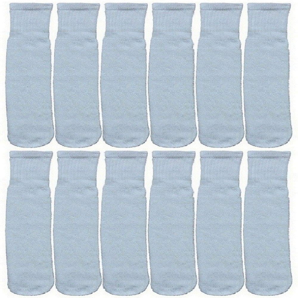 Yacht & Smith 12 Pairs of Wholesale Bulk Pairs Kids & Children's Cotton Tube Socks, Boys Girls, Referee Style