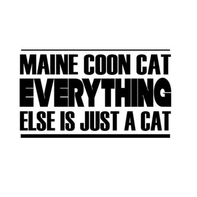 Custom Brother - Maine Coon CAT Everything Else is JUST A CAT Car Laptop Wall Sticker n40