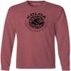 Joe's USA - Koloa Circle Wave Vintage Pigment Dyed Long Sleeve Tee (4X-Large, Redrock/Black) view 1