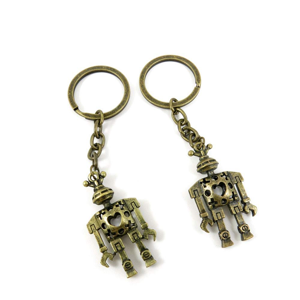 1 Items Keychain Keyring Key Tags Chains Rings Jewelry Bag Charms K3GZ9 Hollow Robot