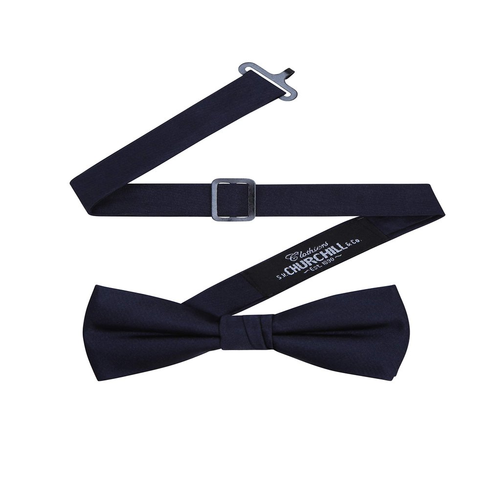 Men's Silk Pre-Tied Bow Tie (Navy)