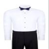 Men's Silk Pre-Tied Bow Tie (Navy) view 3