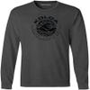 Joe's USA - Koloa Circle Wave Vintage Pigment Dyed Long Sleeve Tee (Large, Coal/B) view 1