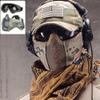 AOUTACC Airsoft Protective Gear Set, Half Face Mesh Mask with Ear Protection and Tactical Goggles for Adult Men Women BBS Paintball Shooting CS Survival Games Cosplay (FG) view 4