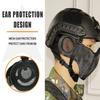 AOUTACC Airsoft Protective Gear Set, Half Face Mesh Mask with Ear Protection and Tactical Goggles for Adult Men Women BBS Paintball Shooting CS Survival Games Cosplay (TY) view 4