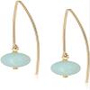 14k Gold Filled Marquise with 8mm Aquamarine Beads Dangle Earrings view 1