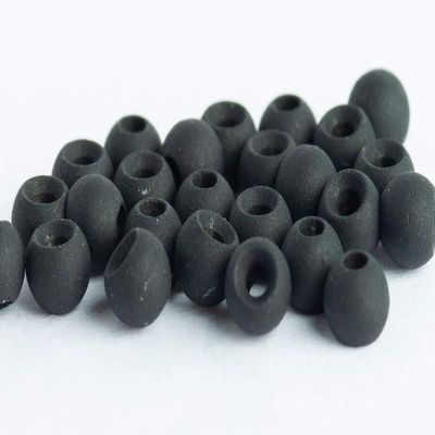 Blue Wing Olive Tungsten Beads for Fly Tying - 100 Pack (Matte Black, 3.2 mm (1/8))