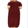Valentines Dress for Women Red Plus Size Summer Casual Beach Maxi Dresses Burgundy 4XL view 2