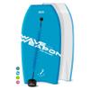 Own The Wave 37 Inch Body Board for Adults and Kids - HDPE Slick Bottom & EPS Core - Light Weight Bodyboard Perfect for Surfing - Comes with Coiled Leash and Swim Fin Tethers (Blue & White) view 1