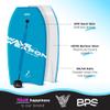 Own The Wave 37 Inch Body Board for Adults and Kids - HDPE Slick Bottom & EPS Core - Light Weight Bodyboard Perfect for Surfing - Comes with Coiled Leash and Swim Fin Tethers (Blue & White) view 4