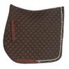 Rhinegold 0 Elite Diamante Trim Cloth-cob-Brown Saddle Cloth, Brown, Cob UK view 1