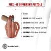 1791 GUNLEATHER Sig P320 Thumb Break Holster - Right Handed OWB Leather Gun Holster - Fits Sig Sauer P220, P227, P320 and Ruger Security-9 Classic Brown view 3