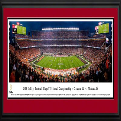 2018 College Football National Championship - Clemson vs Alabama - Alabama Double Mat, Deluxe Framed Picture by Blakeway Panoramas