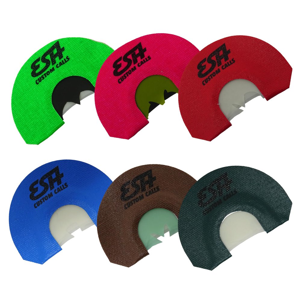 ESH Turkey Mouth Calls Diaphragm Turkey Calls for Hunting, Multi-Pack (6-Pack) Premium Reed Cuts for Realistic Hen & Gobble Sounds Beginner & Pro-Friendly Turkey Hunting Calls