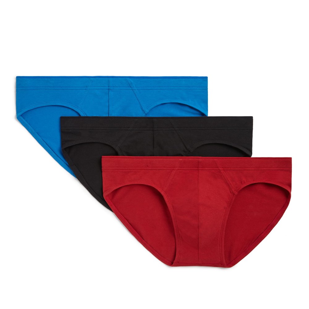 2(X)IST Men's Cotton Stretch Sliq Brief 3-Pack