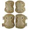AOUTACC Tactical Combat Knee & Elbow Protective Pads Set for Outdoor CS Paintball Game Cycling Safety Skateboarding Gear Skates Knee Protection Guard Pads (Tan) view 1