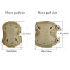 AOUTACC Tactical Combat Knee & Elbow Protective Pads Set for Outdoor CS Paintball Game Cycling Safety Skateboarding Gear Skates Knee Protection Guard Pads (Tan) view 2