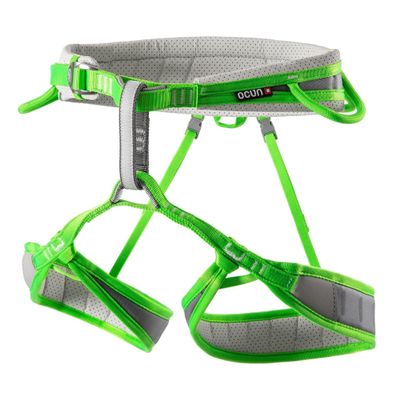 Ocun Neon Climbing Sport Harness I Lightweight Rock Climbing Harness, Green, X-Small