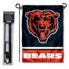 Chicago Bears Bear Head Garden Flag with Stand Holder view 1
