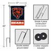 Chicago Bears Bear Head Garden Flag with Stand Holder view 3