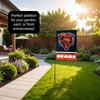 Chicago Bears Bear Head Garden Flag with Stand Holder view 4