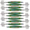 10pcs 1oz Colt Sniper jigs 28g Green Vertical coltsniper jig with 3561D-DT MUSTAD 3X Strong Forge High Carbon Steel Treble Hooks view 1