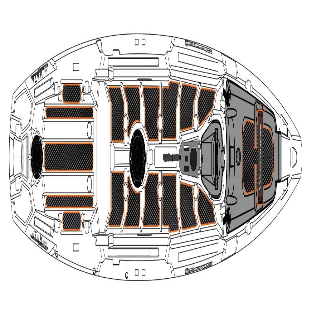 Wilderness Systems Silent Traction - ATAK 120, Charcoal & Orange