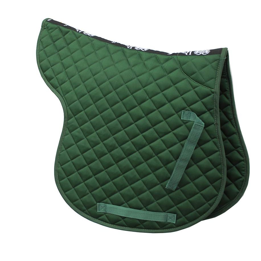 Rhinegold Cotton Quilted Numnah - Cob - Green