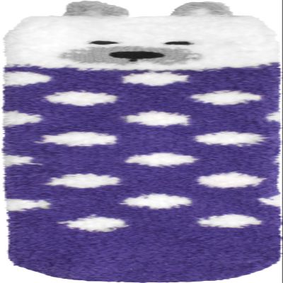 BambooMN Super Soft Cozy Warm Cute Animal Non-Slip Fuzzy Crew Winter Socks, 1 Pair Purple Polar Bear