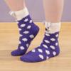 BambooMN Super Soft Cozy Warm Cute Animal Non-Slip Fuzzy Crew Winter Socks, 1 Pair Purple Polar Bear view 2