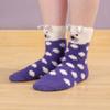 BambooMN Super Soft Cozy Warm Cute Animal Non-Slip Fuzzy Crew Winter Socks, 1 Pair Purple Polar Bear view 3