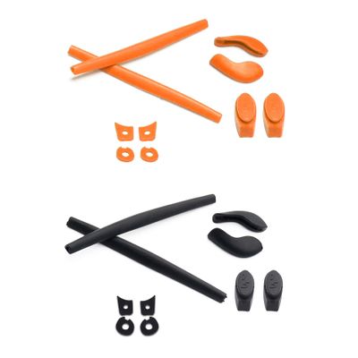 ToughAsNails 2 Pairs Replacement Rubber Kits Ear Socks and Nose Pads for Oakley Juliet Sunglasses Black&Orange