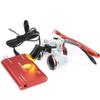 NSKI 3.5X 420mm Binocular Loupes Optical Glasses + 3W LED Head Lamp with Filter + Aluminum Box (Red) view 3
