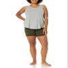Amazon Essentials Women's Soft Cotton Open Back Sleeveless Yoga Tank (Available in Plus Size), Light Grey Heather, Medium view 4