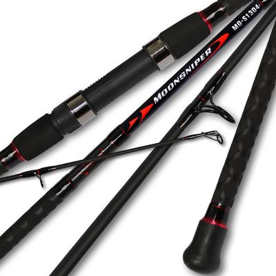Fiblink Surf Spinning Fishing Rod 4-Piece Graphite Travel Fishing Rod(11-Feet & 13-Feet & 15-Feet) (Length: 15')