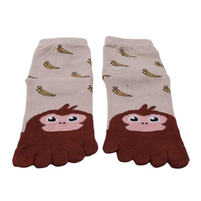 CH Child Todder Kids Children Mesh Thin Toe Socks Cute Cartoon Animal ShapedBreathable Socks Good For 7-1/HA2 Years Old, Brown Monkey