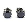 Skyjewels Certified 9mm Round Checker Black Diamond Beads Sterling Silver Necklace Stylish Look "18 inches with Free Studs view 3