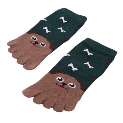 CH Child Todder Kids Children Mesh Thin Toe Socks Cute Cartoon Animal ShapedBreathable Socks Good For 3-7 Years Old, Brown Dog