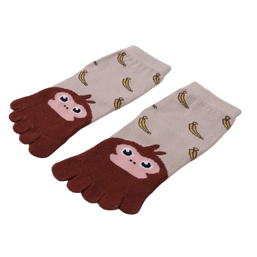 CH Child Todder Kids Children Mesh Thin Toe Socks Cute Cartoon Animal ShapedBreathable Socks Good For 3-7 Years Old, Brown Monkey