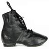 Cheapdancing Womens Leather Practice Dancing Shoes Jazz Boots Soft-Soled High Boots, Black view 4
