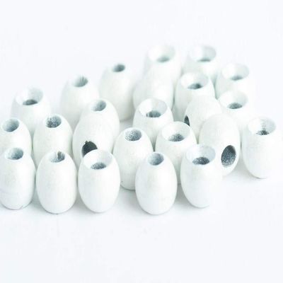 Blue Wing Olive Tungsten Beads for Fly Tying - 100 Pack (White, 3.8 mm (5/32))