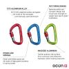 Ocun Hawk Carabiner with Screw Lock, 3-Pack for Rock Climbing, Multipitching and Belaying view 2