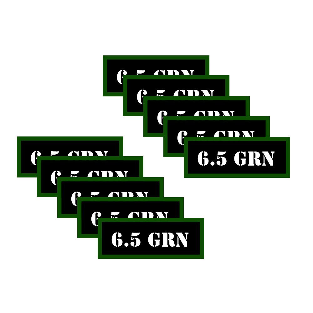 Speed Demon Hot Rod Shop Ammo Can Labels 6.5 GRN Ammunition Decals for 6.5 Grendel 10 Pack Adhesive Vinyl 3"x1.15"