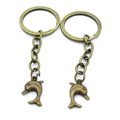 1 Items Keychain Keyring Key Tags Chains Rings Jewelry Bag Charms AA442 Dolphin