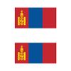 Two Pack Mongolian Flag Sticker Decal Self Adhesive Vinyl Mongolia MNG MN Made in USA view 1