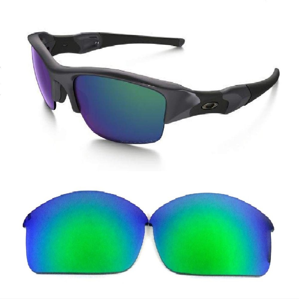 Galaxy Replacement lenses For Oakley Flak Jacket Sunglasses Polarized Green